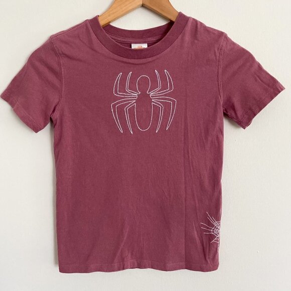 Marvel Cotton On Boys SpiderMan T-Shirt Size 6. Cotton. Embroidered Spider Web - Picture 1 of 9